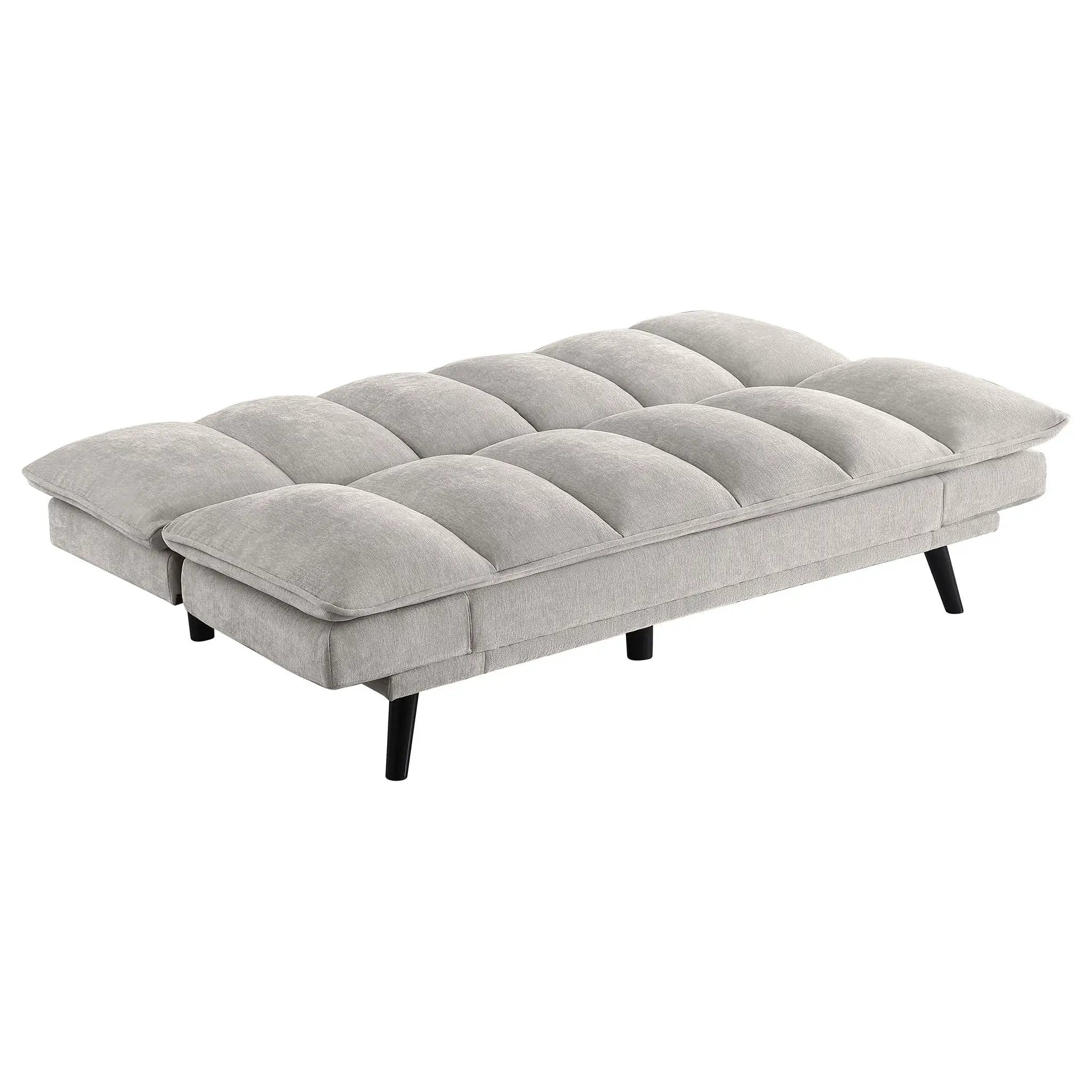 Laredo Upholstered Tufted Convertible Sofa Bed Light Grey by Unique Piece Furniture