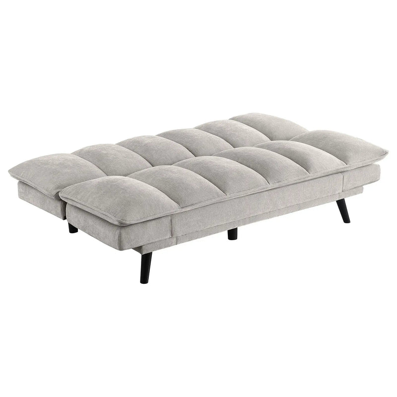 Laredo Upholstered Tufted Convertible Sofa Bed Light Grey by Unique Piece Furniture