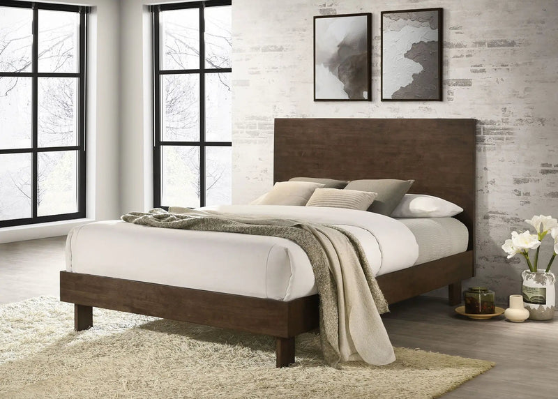 Glenwood 48-inch Queen Platform Panel Bed Warm Brown by Unique Piece Furniture