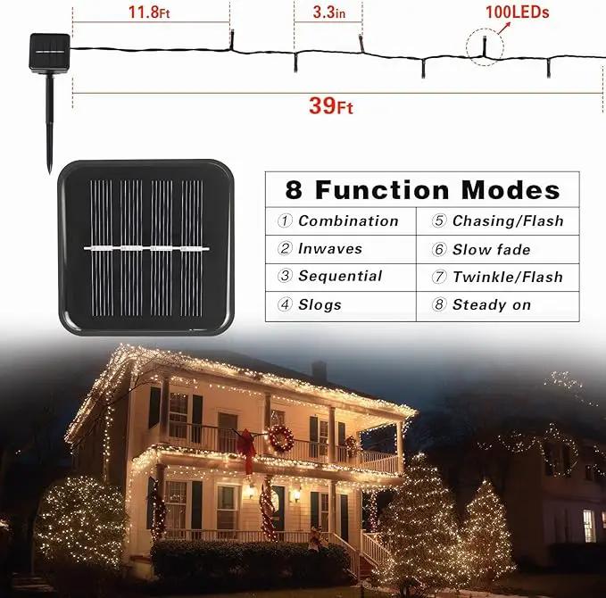 6 Pack Solar String Lights Outdoor, 600 LED Extra-Long 236Ft Solar Lights Outdoor with 8 Lighting Modes, IP65 Waterproof for Garden, Patio, Xmas, Balcony, Tree, Wedding, Party Decor (Warm) by GreenHaven Gardens