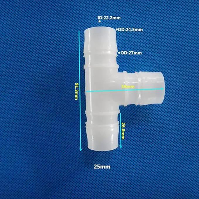 Unifizz T - Piece Hose Equal Paths Tube Accessories,25mm Equal Paths Plastic Hose Tube Connector For Cooling Watering Irrigation, Transparent, 10Pcs by GreenHaven Gardens
