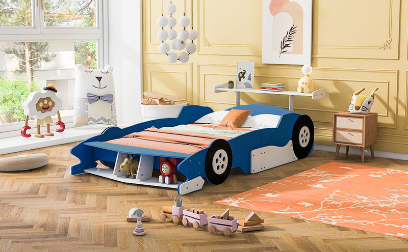 Race Car-Shaped Platform Bed With Wheels by HouseOfZazla