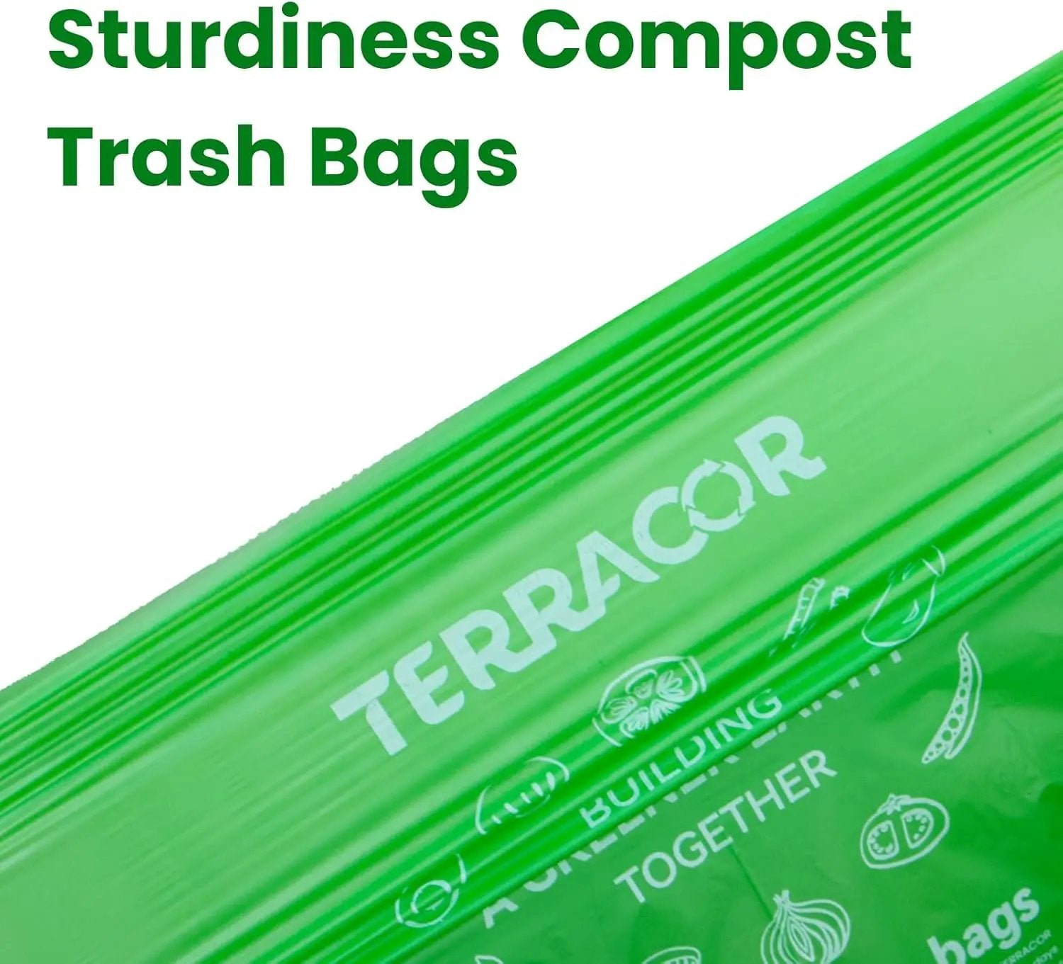 1.6 Gallon Compostable Food Scrap Bags Handle Tie for Kitchen Countertop Bin, 6 Liter Small Compost Bags, 100 Count (Pack of 2), BPI Certified and Meet The ASTM D6400 Standard by GreenHaven Gardens