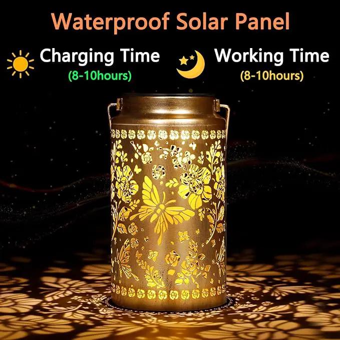 4 Pack Butterfly Solar Lanterns Outdoor Waterproof, Metal Hanging Lights Decorations for Garden Yard Lawn Patio, Butterfly Gifts for Women Mom Grandma Gardener Mother in Law Christmas by GreenHaven Gardens