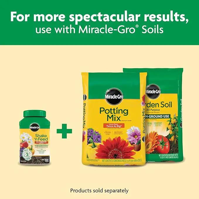 Miracle-Gro Shake 'N Feed All Purpose Plant Food, For In-Ground and Container Plants, Feeds for up to 3 Months, 1 lb. by GreenHaven Gardens