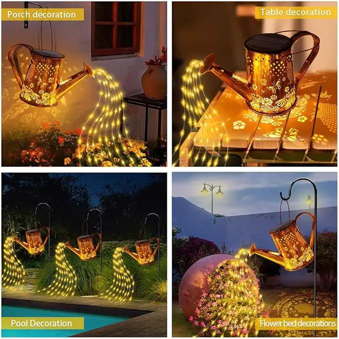 Solar Watering Can Lights, Unique Owl Gardening Gifts for Mom Women Grandma Birthday, Waterproof Large Hanging Solar Lantern for Outdoor Garden Patio Yard Pathway by GreenHaven Gardens
