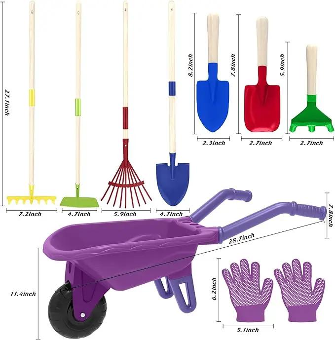 Kids Gardening Tools Outdoor Toys Set Backyard Play with Wheelbarrow Educational STEM Learning Pretend Toys Outdoor Indoor for Toddlers Kids Boys Girls by GreenHaven Gardens
