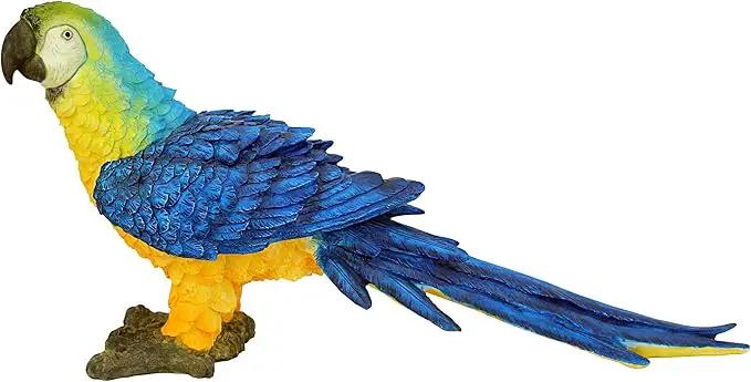 Design Toscano Mortimer the Macaw Tropical Parrot Statue by GreenHaven Gardens