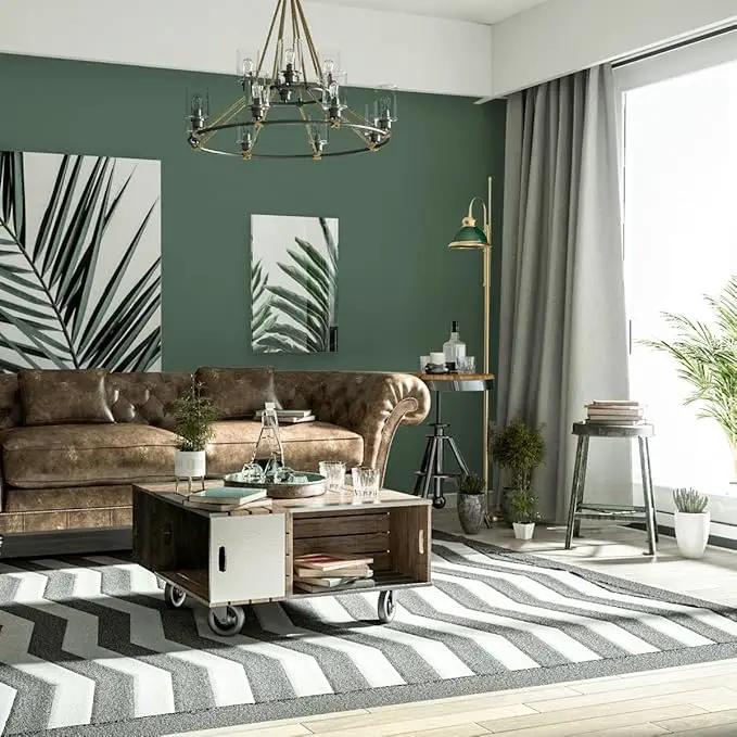 Dimoon 78.7''x17.7'' Green Peel and Stick Wallpaper Contact Paper Modern Self Adhesive Wall Paper Removable Renter Friendly Textured Solid Color Shelf Cabinet Vinyl Roll (78.7''x17.7'',Dark Green) by GreenHaven Gardens