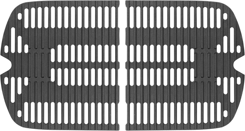 Cast Iron Cooking Grates for Weber Traveler Portable 9010001 9020001 9030001 9013001 Grills, Grill Grate Replacement Parts for Weber Traveler Portable Gas Grill Stealth Edition, 2 Pack