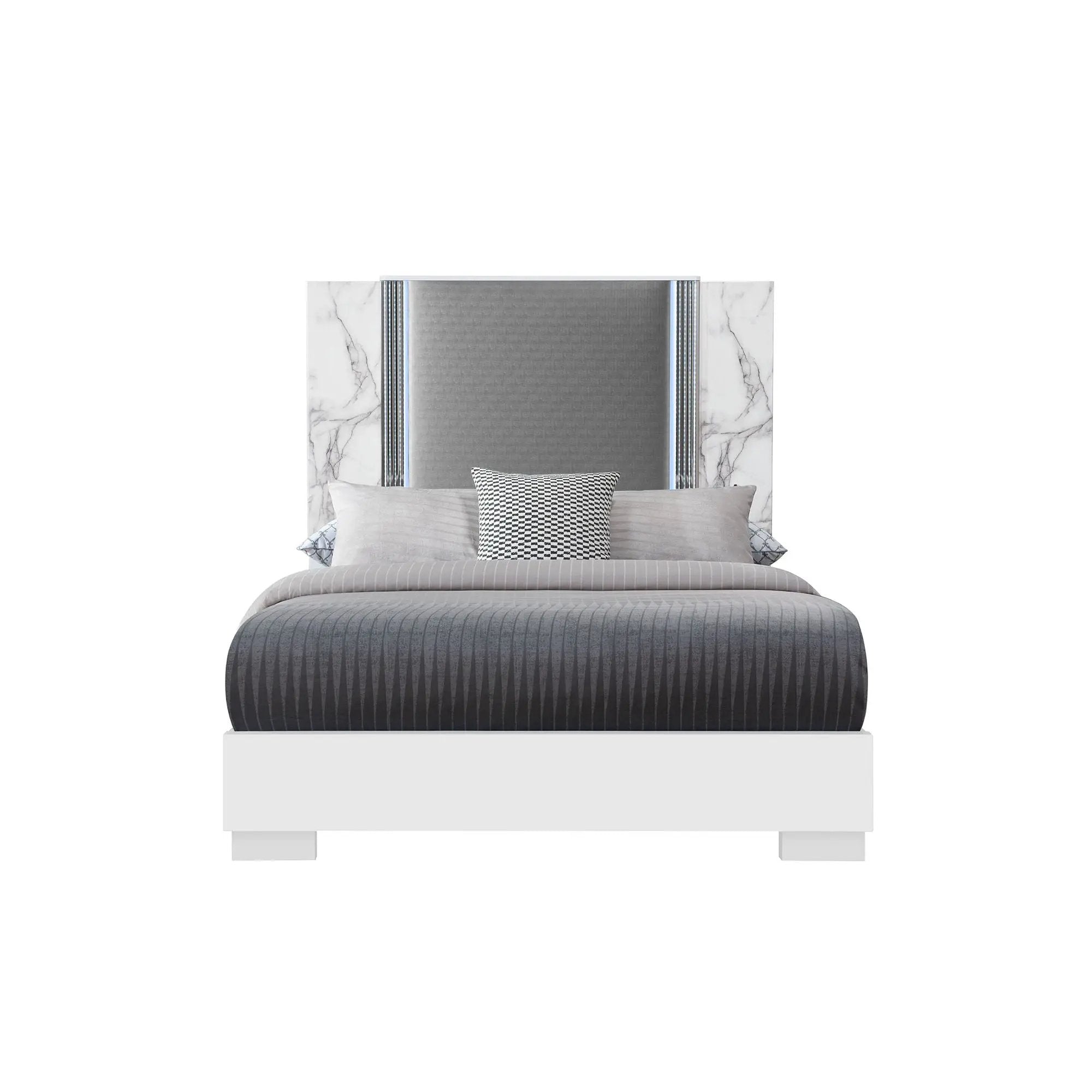 Moon - Modern Bed With LED Accent Lighting by HouseOfZazla