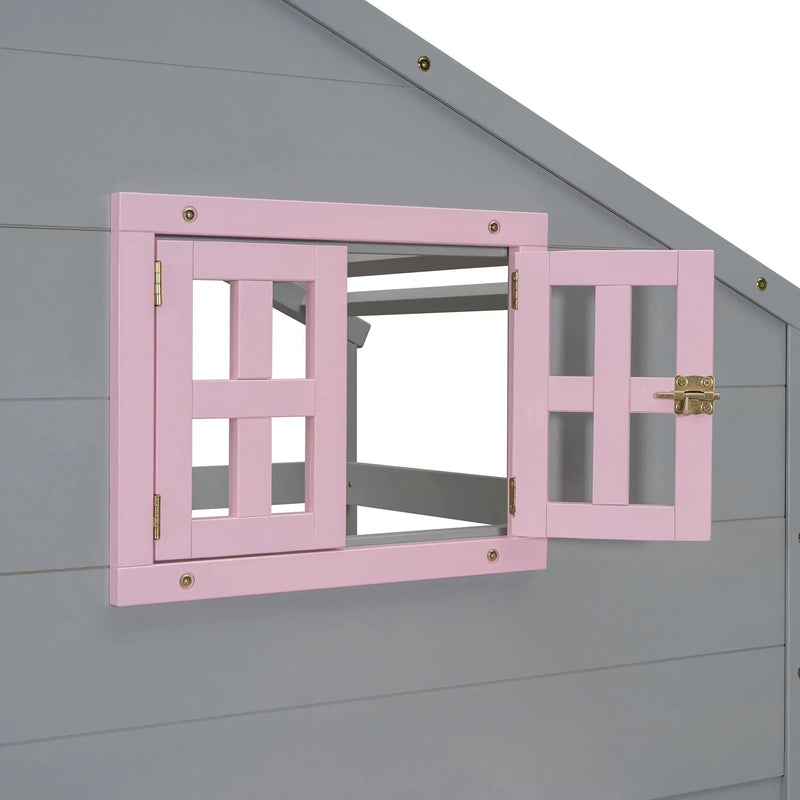 Bunk Bed With Playhouse Roof And Window by Unique Piece Furniture