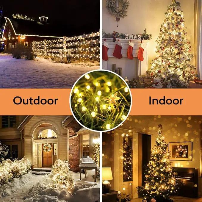 Toodour Solar Christmas Lights, 121ft 350 LED 8 Modes Solar String Lights, Waterproof Solar Outdoor Christmas Lights for Garden, Patio, Holiday, Party, Balcony, Christmas Decorations (Warm White) by GreenHaven Gardens