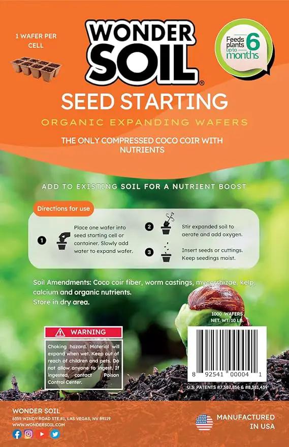 WONDER SOIL | 1000 Organic Seed Starter Pellets | Ready to Plant Seed Starting Soil Loaded with Pre-Mixed Nutrients | Fast Germination | Indoor or Outdoor | 1000 Count by GreenHaven Gardens