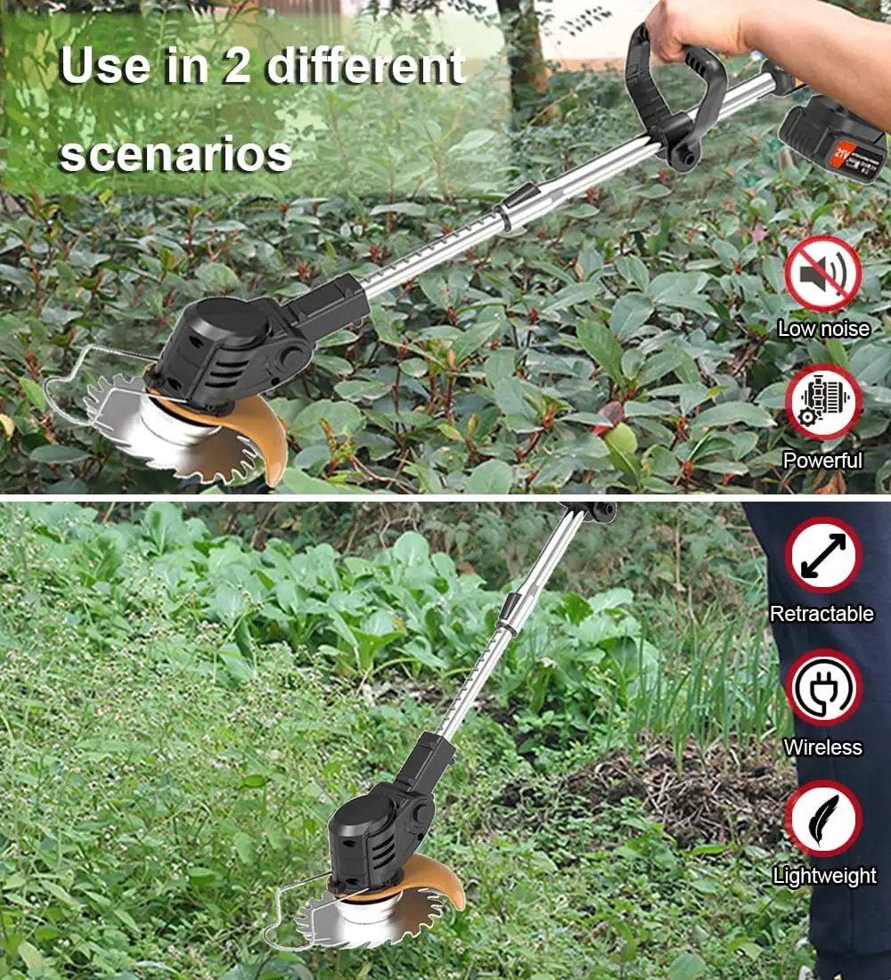 Electric Weed Wacker 24V Battery Electric WeedWacker with 6,000 RPM and 650W Motor Weed Wacker Cordless with 2 Batteries 2.0Ah The Perfect Partner for Garden and Lawn Care by GreenHaven Gardens
