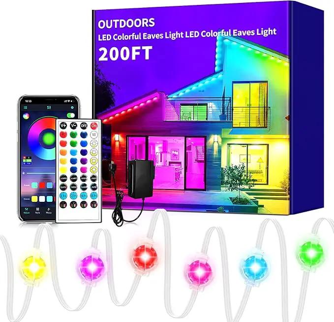Permanent Outdoor Lights,200ft RGB Eave Lights with App Control Remote,IP67 Waterproof LED Light,Music Sync Outside Light for House,Halloween,Roof,Garden,Christmas Decorations by GreenHaven Gardens