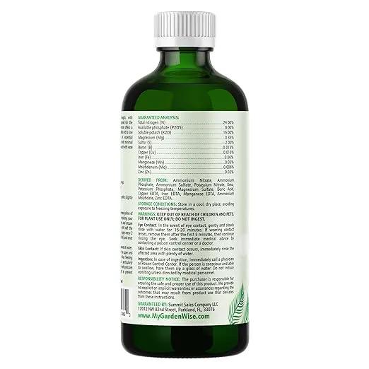 3-1-2 Liquid Fertilizer Concentrate with Micronutrients - Ideal Snake Plant Food for Sansevieria (Dracaena trifasciata), Indoor Plant Care (16 OZ) by GreenHaven Gardens