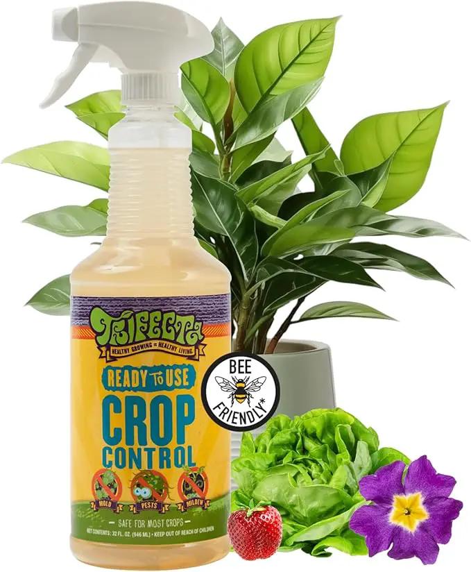 Trifecta Crop Control Insecticidal Soap for Plants | All Natural Fungicide for Plants | Spider Mite Killer Indoor Plants, Food Safe Commercial Grade Pesticide, Herbicide, Spider Mites Spray for Plants by GreenHaven Gardens