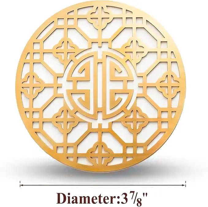 Copper Bird Bath Purification Disk, Water Wiggler for Bird Bath, Bird Bath Copper Disk, 1mm Reinforced 99% Pure Copper Cleaning Disk, Universal Fit for Outdoor Birdbaths, 4 Inch in Diameter (B) by GreenHaven Gardens