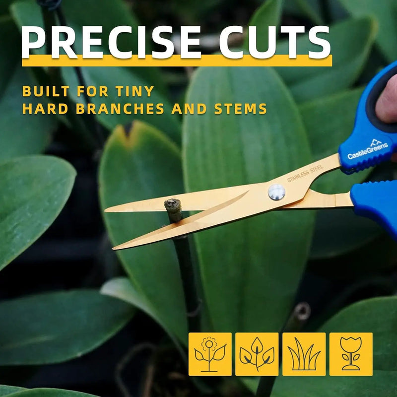 Plant scissors 60mm Gardening Shears (Titanium plated coating Bonsai Scissors) Practical and Light Pruning Shear,plant shears pruning indoor & outdoor by GreenHaven Gardens