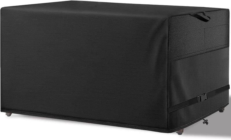 Patio Coffee Table Cover Black Heavy Duty Waterproof Cover 48" L x 26" W x 18" H for Rectangular Coffee Table by GreenHaven Gardens