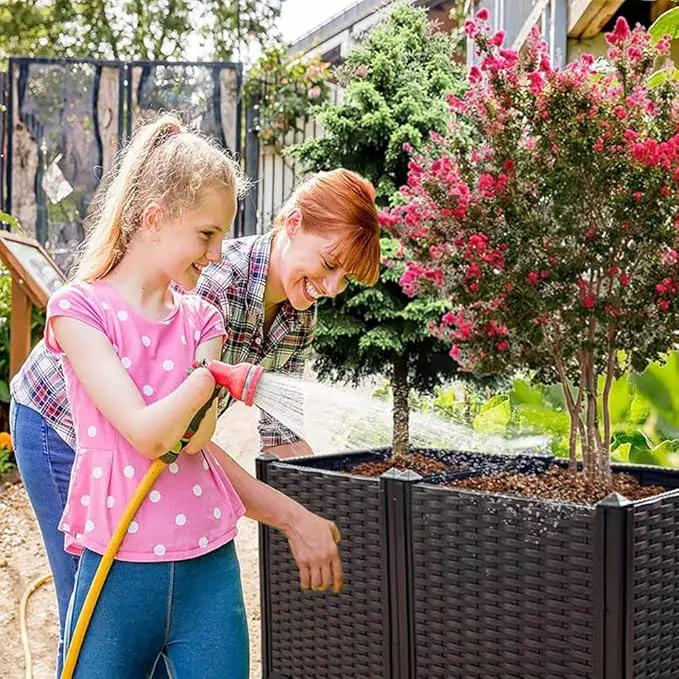 Raised Garden Bed Planter for Outdoor Plants Planter Box Elevated Garden Boxes Deepened Plant pots Perfect for Garden Patio Balcony Deck to Planting Flowers Vegetables Tomato and Herbs by GreenHaven Gardens