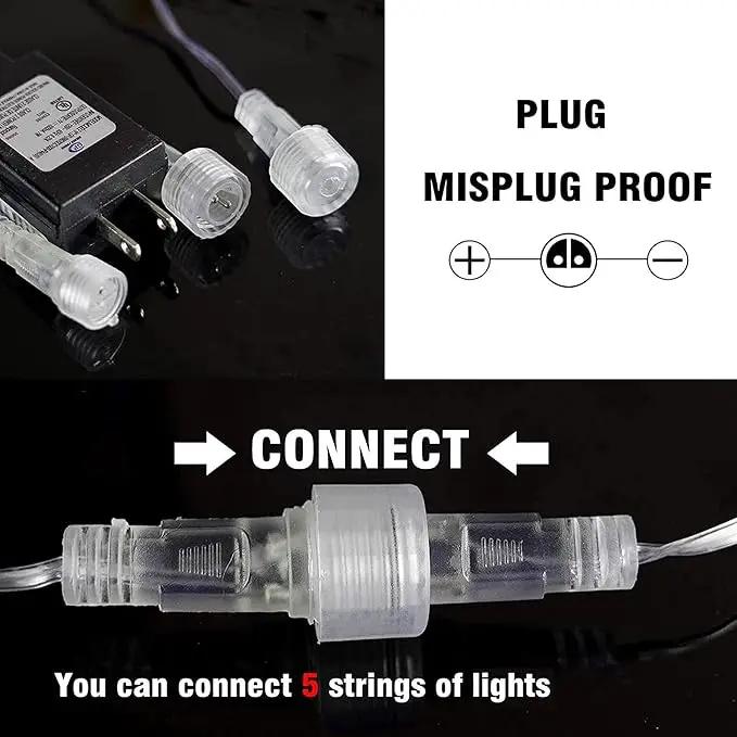TW SHINE Christmas Meteor Shower Lights Outdoor, 864 LED 12" 24 Tubes Waterproof Christmas Lights Outdoor Plug in, Snow Falling Rain Icicle Xmas Lights Decorations, Blue by GreenHaven Gardens
