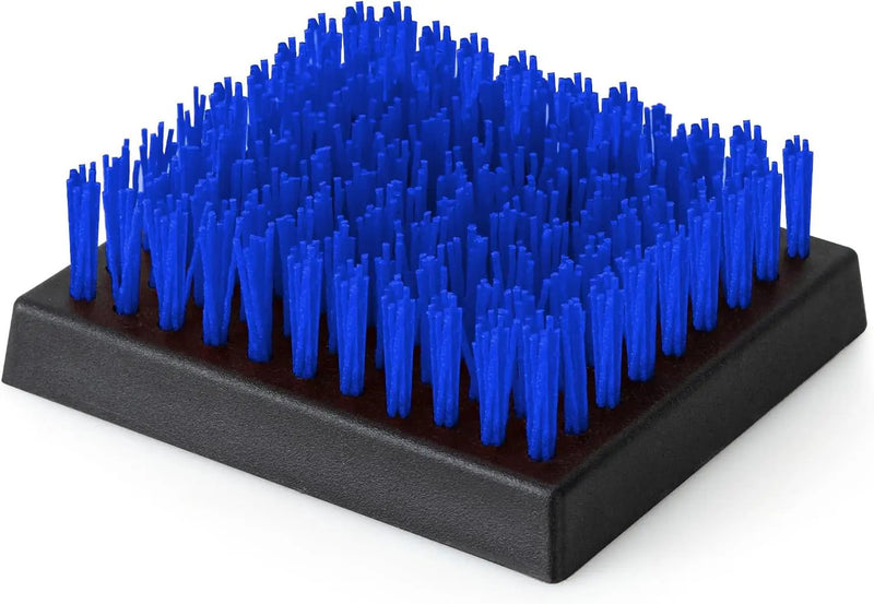 BBQ Replaceable Scraper Cleaning Head,Safe Nylon Bristles Barbecue Triple Scrubbers Cleaning Brush for Cast Iron Grates/ ((Only Blue-Replacement Head No Grill Brush) by GreenHaven Gardens
