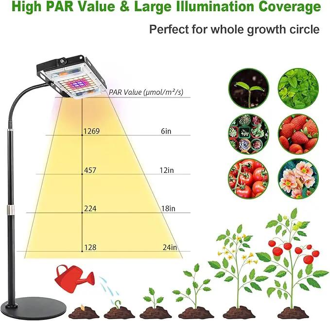LBW Grow Light for Indoor Plants, Full Spectrum Desk LED Plant Light, Small Grow Lamp with On/Off Switch, Height Adjustable, Flexible Gooseneck, Ideal for Indoor Growth by GreenHaven Gardens