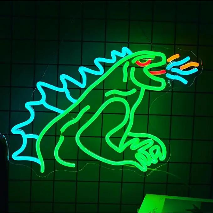 Monster Neon Sign Dimmable Dinosaur Neon Signs for Wall Decor LED USB Powered Anime Neon Light Sign for Bedroom Game Room Bar Party Club Man Cave Decoration Boys Birthday Gifts by GreenHaven Gardens