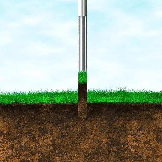 36" Soil Sample Probe Stainless Steel T-Style Handle Sampling Soil Probe Soil Sample Test Tool Kits with Foot Pedal and Reusable Sample Bags for Farm/Agriculture/Garden/Lawn/Golf Course by GreenHaven Gardens
