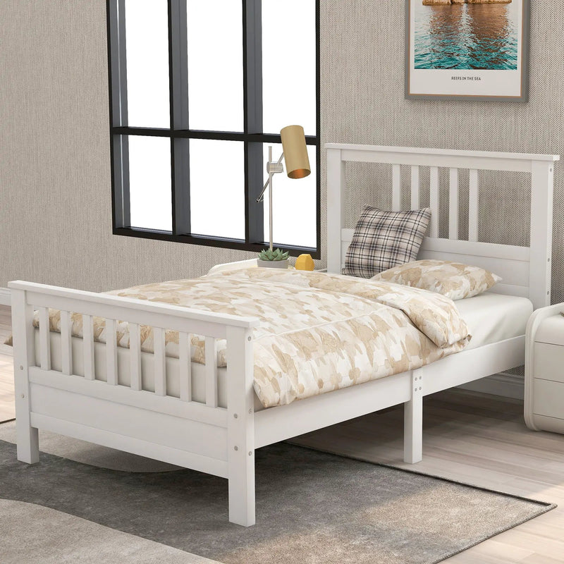 Platform Bed With Paneled Headboard And Footboard by HouseOfZazla