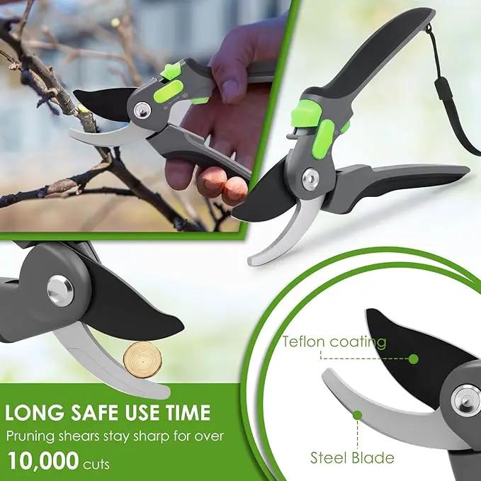 2 Pcs Pruning Shear Sturdy Steel Hand Pruner with Ergonomic Handle Efficient Gardening Shear Versatile Garden Pruner for Men Women Gardener by GreenHaven Gardens