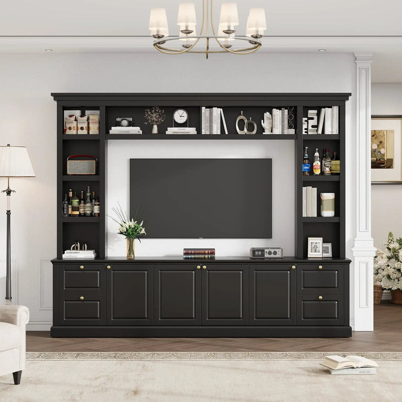 All-In-One TV Stand With Bookcase For TVs Up To 70" by Unique Piece Furniture
