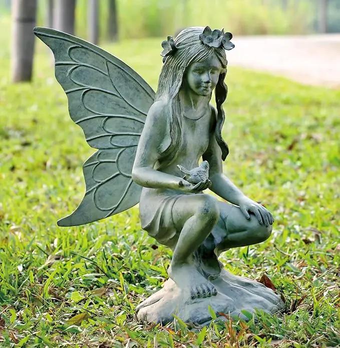 SPI Verdigris Finish Fairy Garden Sculpture Indoor/Outdoor by GreenHaven Gardens
