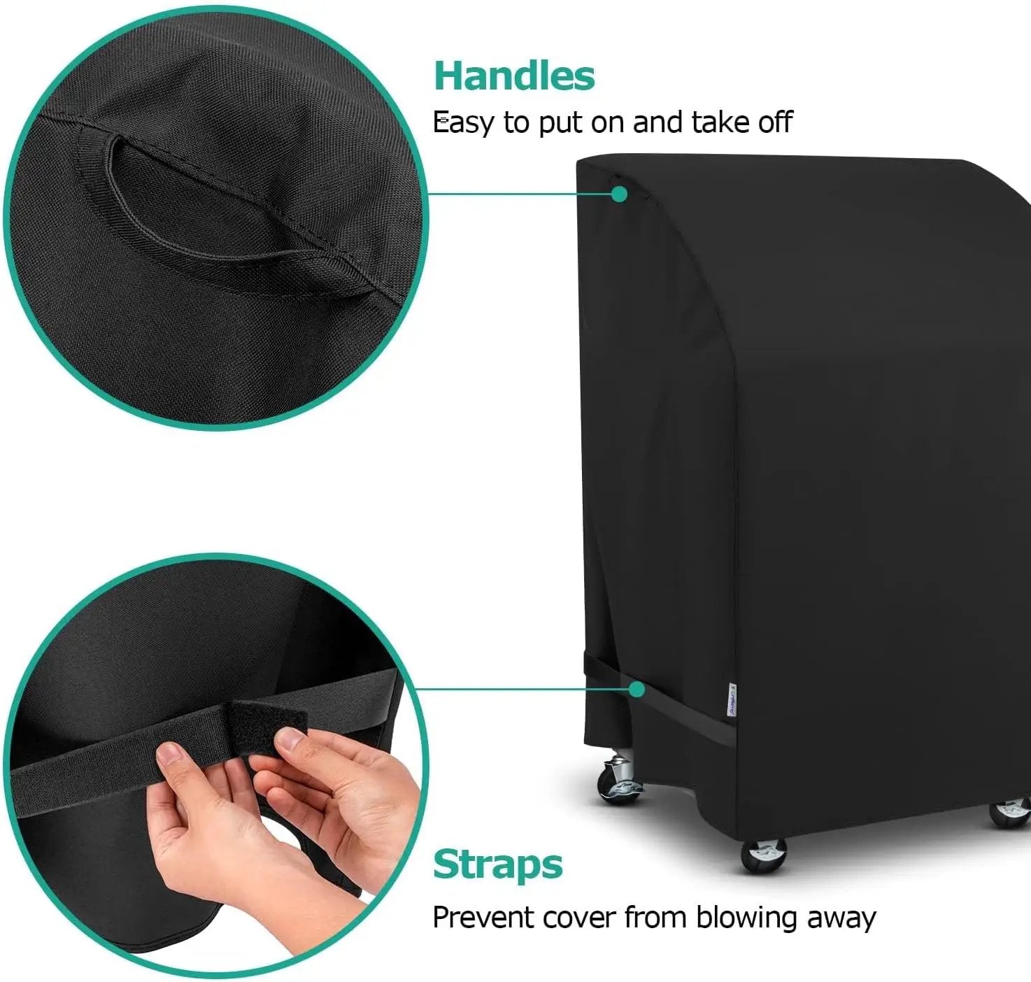 SunPatio 2 Burner Gas Grill Cover 32 inch, Heavy Duty Waterproof Small BBQ Grilling Cover, Compatible for Weber Char-Broil Nexgrill and More Grills with Collapsed Side Tables, All Weather Protection by GreenHaven Gardens