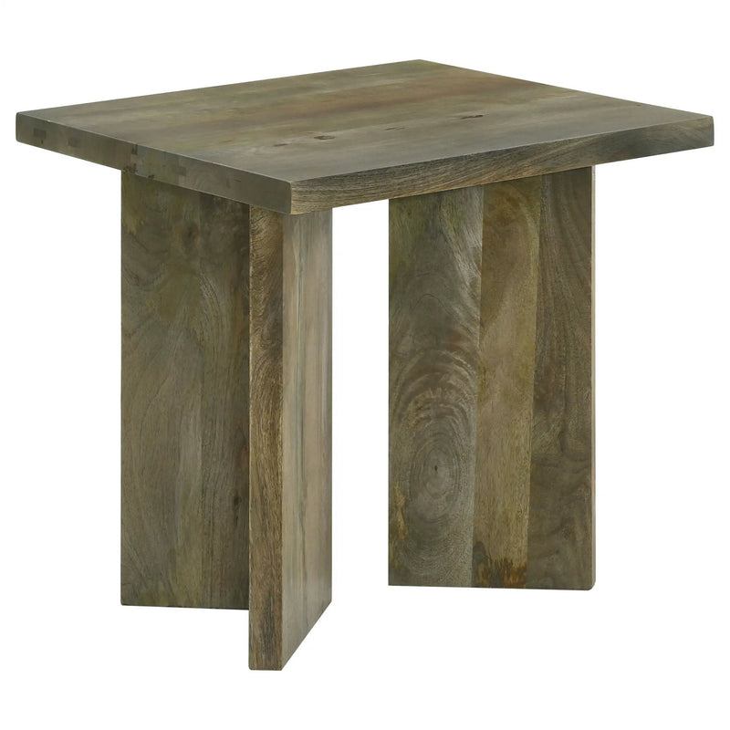 Andando Square Solid Wood End Table Mango Brown by Unique Piece Furniture