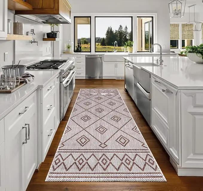 Keen Home Design Terrace Outdoor Runner Rug - 2x8 Washable Indoor/Outdoor Rug for Patio, Kitchen, Balcony, Beach, Garden, Deck and Porch, Size: 2'2"x7'7" by GreenHaven Gardens