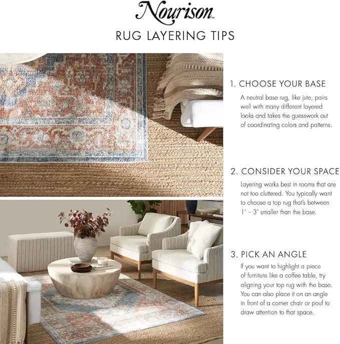 Nourison Home Home Positano 6' Runner Fabric Terracotta Area Rug by GreenHaven Gardens