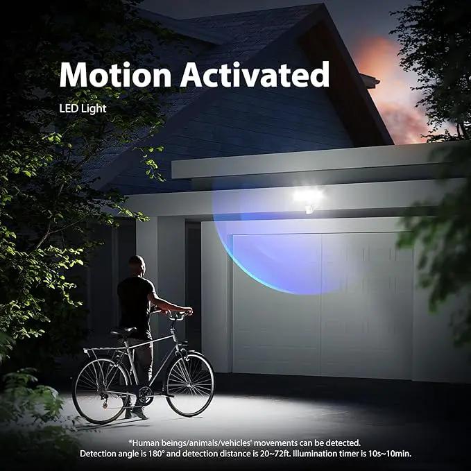 Onforu 75W LED Motion Sensor Outdoor Lights, Dusk to Dawn Flood Light Outdoor Motion Sensor, Hardwired Security Lights Floodlights Outside 7500LM 6500K Daylight IP65 Waterproof (White) by GreenHaven Gardens