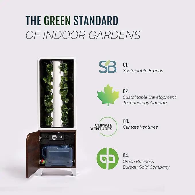 Just Vertical EVE Indoor Hydroponic Garden | Modern Furniture-Style Vertical Planter | Grow 12 Fresh Herbs & Vegetables Year-Round | Self-Watering, Energy-Efficient LED, Compact Design by GreenHaven Gardens