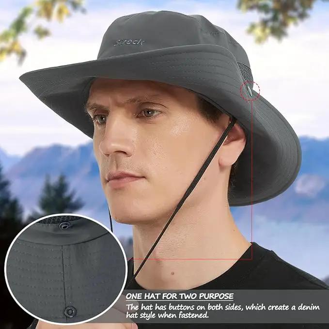 Fishing Hat, UPF50+ Wide Brim Sun Hat for Men Women, UV Protection Hiking Beach Bucket Hats Summer Safari Hat by GreenHaven Gardens