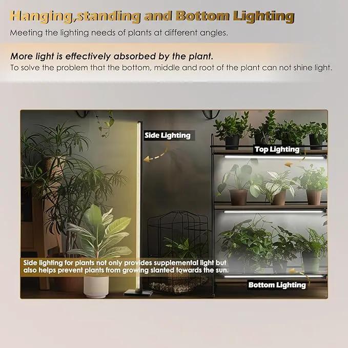GLOWRIUM Standing Grow Light with Auto-Timer, 30W Vertical Grow Lights for Indoor Plants,3 Light Modes,201 LEDs,Detachable Full Spectrum Plant Lights for Wide Area Coverage in Indoor Plants (45 in) by GreenHaven Gardens