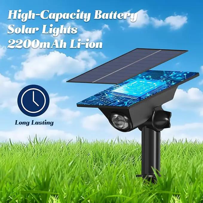 4 Pack Solar Power Spot Lights Outdoor Waterproof LED Dusk to Dawn Landscape Spotlight for Outside Yard, Tree, Flag, Plants, Fountain, Statues, 2 Modes, 18 Hours Accent Ambient Lighting (Warm Light) by GreenHaven Gardens