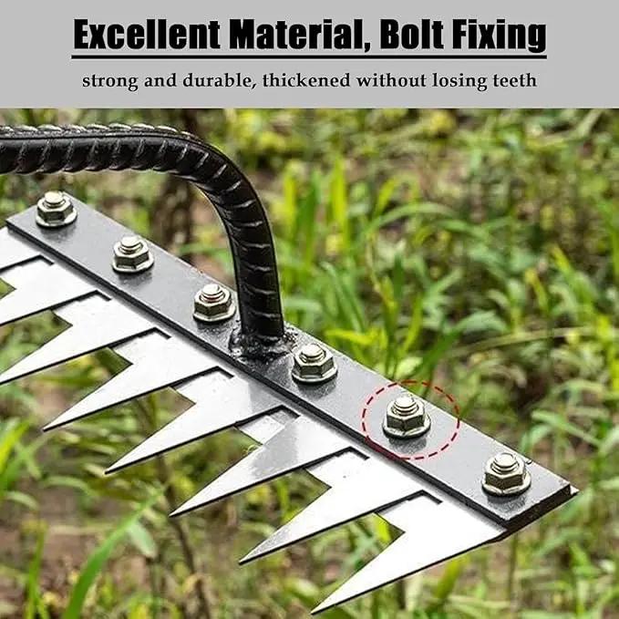 2 in 1 Iron Rake 2.0 for Gardening & Weeding,Multi-Tine Carbon Steel Garden Cultivator Rake | Weed Puller Tool & Uprooting Weeder for Gardenia | for Weeding, Cultivating, Lawn(No Handle Included) by GreenHaven Gardens