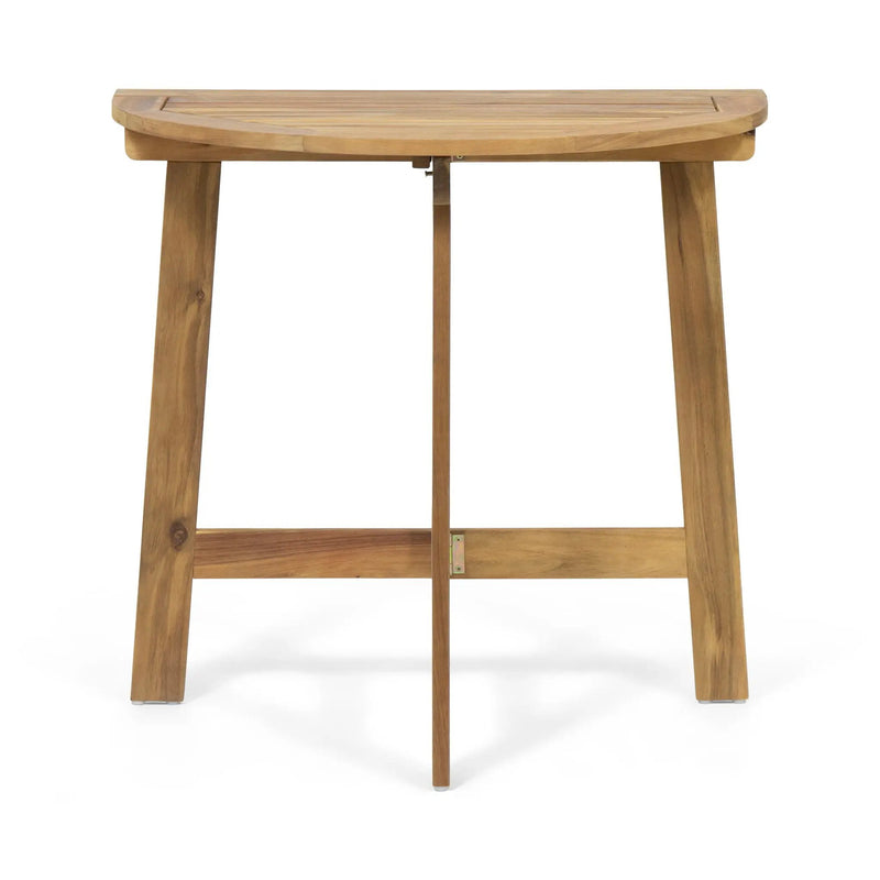 Outdoor Half Round Folding Acacia Wood Bistro Table by HouseOfZazla