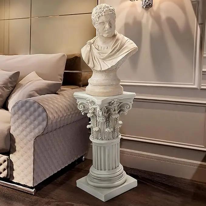 Design Toscano Corinthian Pedestal Column Plant Stand, Medium 29 Inch Tall, Cast Stone Resin, Antique Stone Finish by GreenHaven Gardens