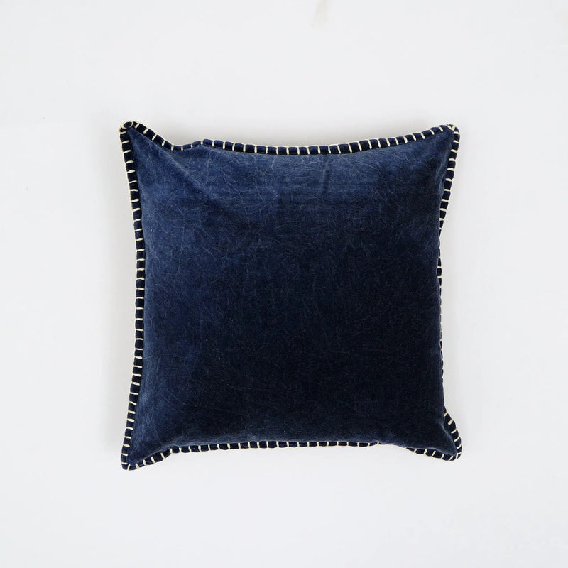 Olivia Stonewashed Velvet Pillow – 19" Square by HouseOfZazla