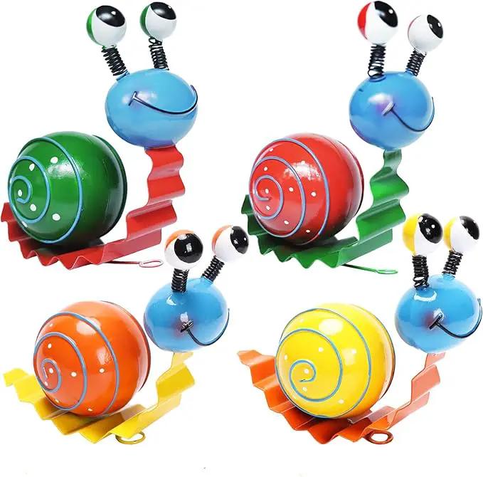 Metal Yard Art Cute Snails Garden Decor for Outside Lawn Ornaments Patio Outdoor Decorations - Set of 4(Yellow,Orange,Green,Red) by GreenHaven Gardens