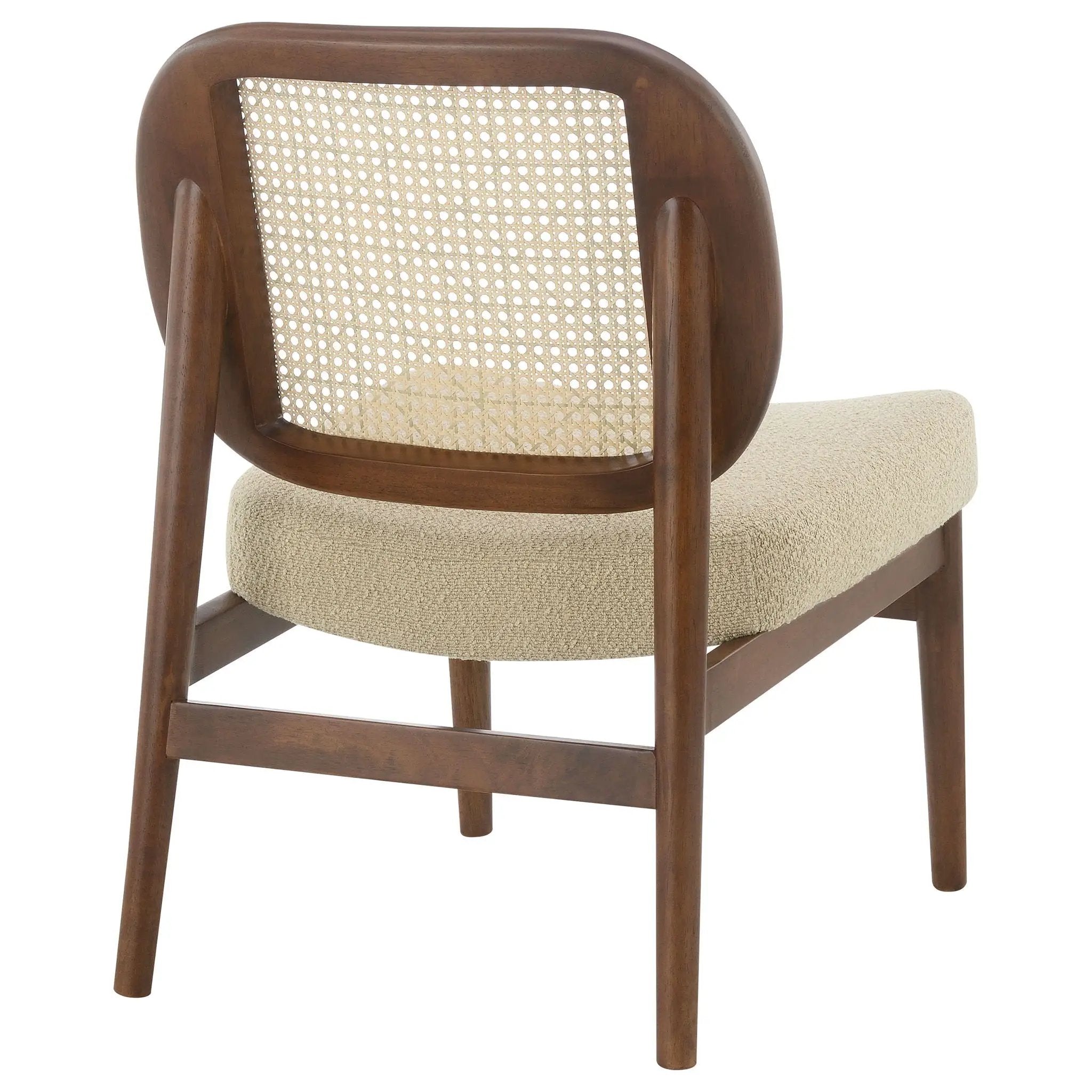 Rayo Rattan Cane Back Accent Chair with Padded Seat Camel by Unique Piece Furniture